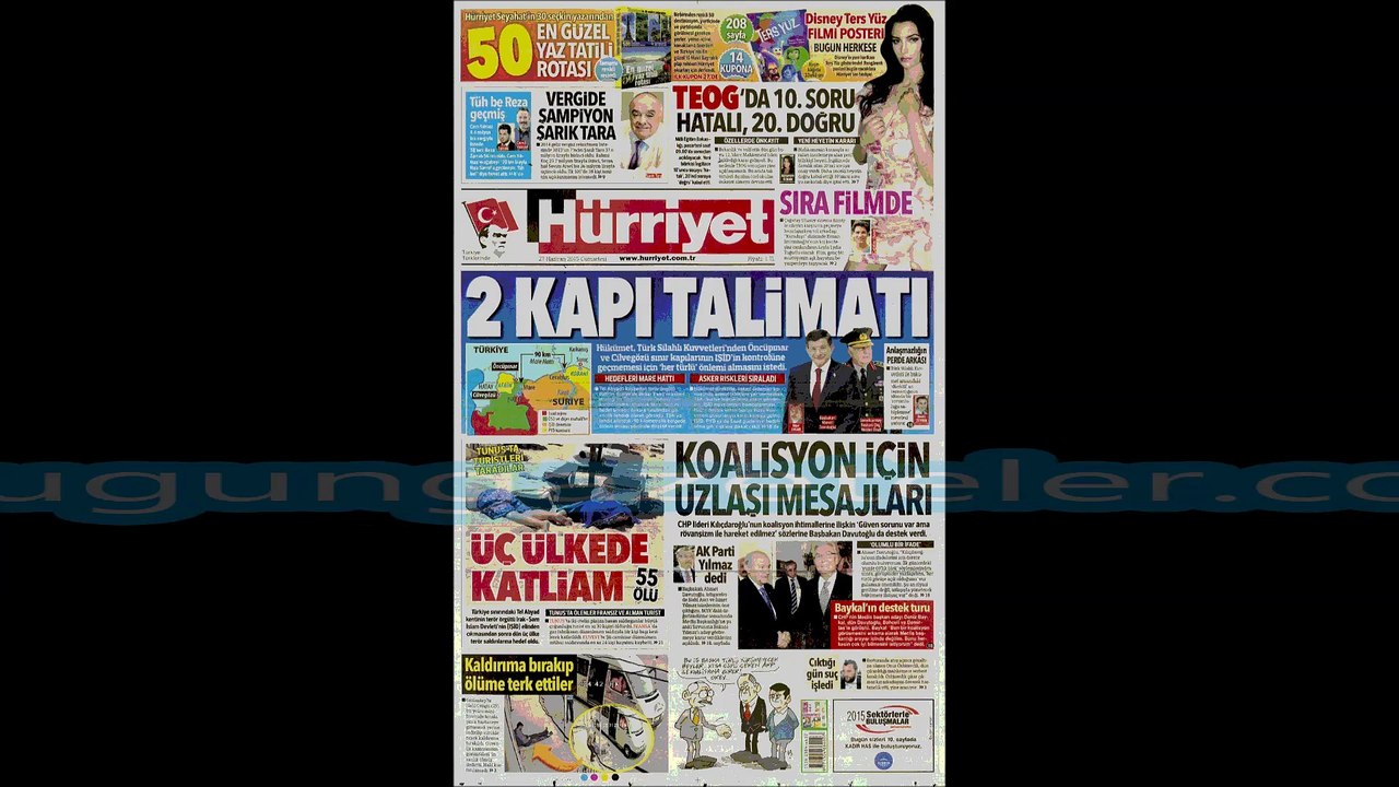 Hürriyet Gazetesi bugün