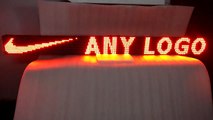 RED COLOR LED SIGN 6 X 63 INCH MESSAGE TEXT IMAGE LOGO OUTDOOR DISPLAY BAORD