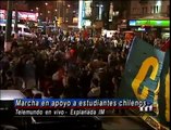 Marcha apoyo a estudiantes chilenos