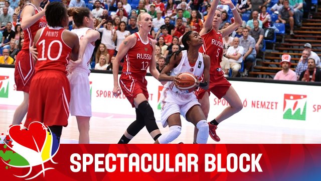 Sanders Spectacularly Denied by Kuzina - Turkey v Russia - EuroBasket Women 2015