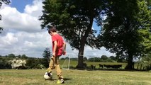 8 year old football shots some goals some fails