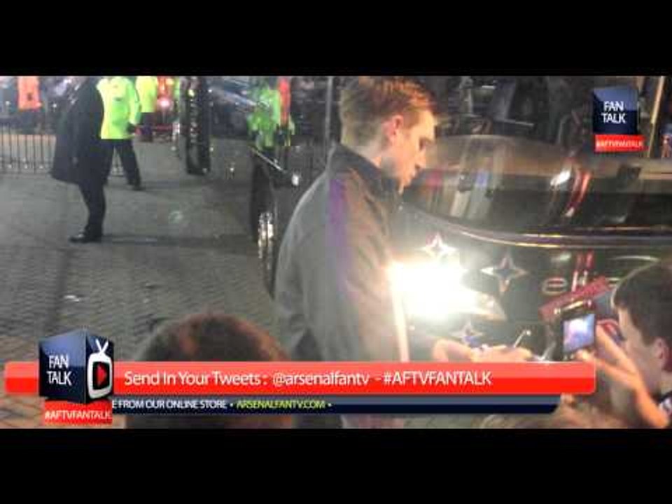 Abou Diaby & Per Mertesaker With The Fans After The Match Arsenal 1 Sunderland 0 - ArsenalFanTV.com