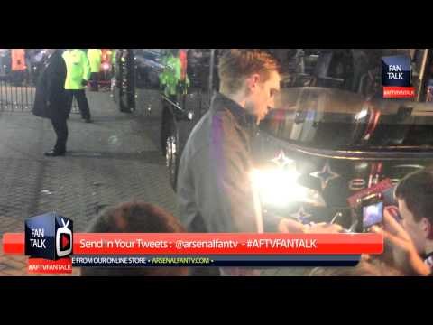 Abou Diaby & Per Mertesaker With The Fans After The Match Arsenal 1 Sunderland 0 - ArsenalFanTV.com