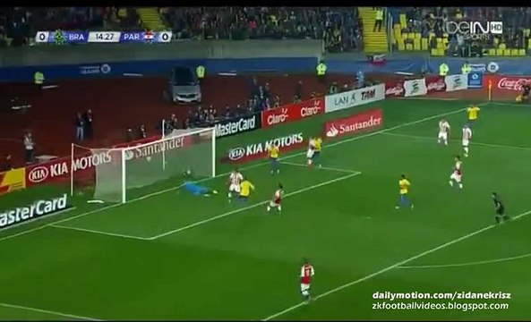 Robinho Goal 1-0 | Brazil v. Paraguay 27.06.2015