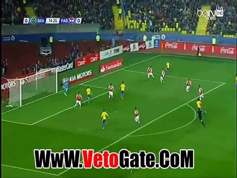روبينيو يتقدم بالهدف الاول البرازيل فى مرمى باراجواى