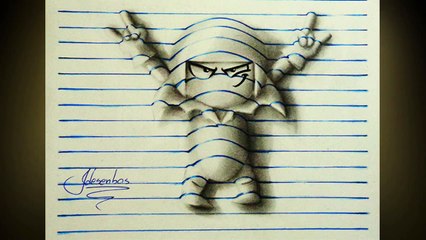 Awesome 3D Notebook Drawings