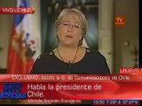Habló Michelle Bachelet en cadena nacional Chilena.