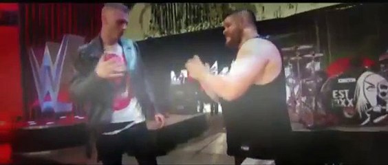 WWE RAW: Kevin Owens attacks MGK (  June 15, 2015 )
