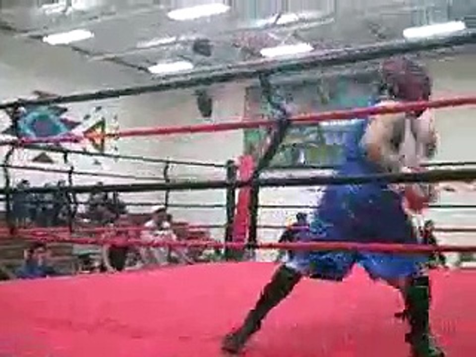 Sacha fights in Manderson, South Dakota(A-Town Youth Boxing Team)