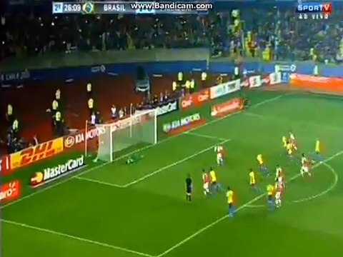 Derlis Gonzalez penalty kick Brazil 1-1 Paraguay