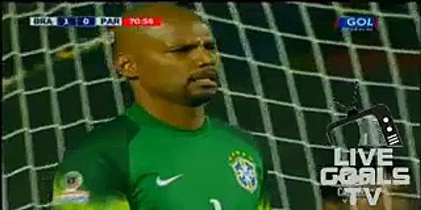 Derlis Gonzalez Penalty Kick Goal | Brazil 1-1 Paraguay 27.06.2015 Copa America