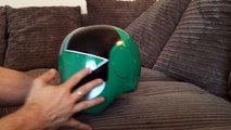 Power rangers time force green/super sentai timeranger cosplay helmet review