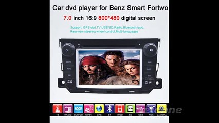 Mercedes Benz Smart Fortwo radio upgrade dvd player gps navigation system bluetooth TV Rearview