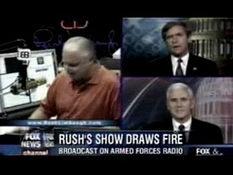 Rep. Mike Pence on Rush Limbaugh, Fairness Doctrine