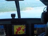 Susi Air's Grand Caravan cockpit view on landing