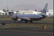 American airlines taking off at mexico city...a nice take off