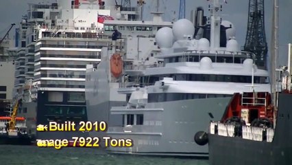 Super Luxury Private Motor Yacht Katara IMO: 9562805 leaves Southampton 03/08/13.