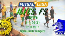 Ilves FS-KylVe 5-5 (4-2) Futsal-Liiga 27.10.12 maalikooste