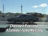137 MPH ride along chasing a 9 second turbo 4 cyl mustang