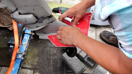 SE Sport 200 hydrofoil install (well..sort of) on a 25 HP Johnson.