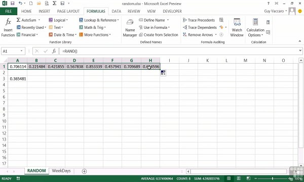 MS Excel - Generate And Use A Random Number - 06-06