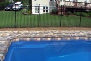 Paver Patio and Brick Coping Around a Fiberglass Pool