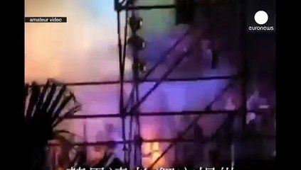 چین تایپه؛ سوختگی بیش از پانصد نفر در جریان آتش سوزی در یک پارک آبی