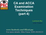 CA and ACCA Examination Techniques part 4 - ACCA in Lahore