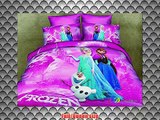 Ttmall Full/queen Size 100% Cotton 3d Cute Tollder Cartoon Frozen Princess Elsa end anna Green