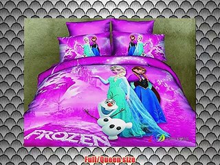 Ttmall Full/queen Size 100% Cotton 3d Cute Tollder Cartoon Frozen Princess Elsa end anna Green
