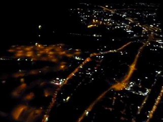 Thessaloniki by night. SKG airport landing. Η Θεσσαλονικη απο ψηλα. 15-07-2009