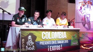 Rueda de Prensa con los motociclistas colombianos del Dakar 2015.