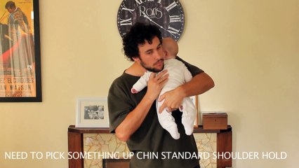 Dad explains us how to hold a baby the funniest way