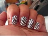 Funky Houndstooth Inspired Nails Tutorial