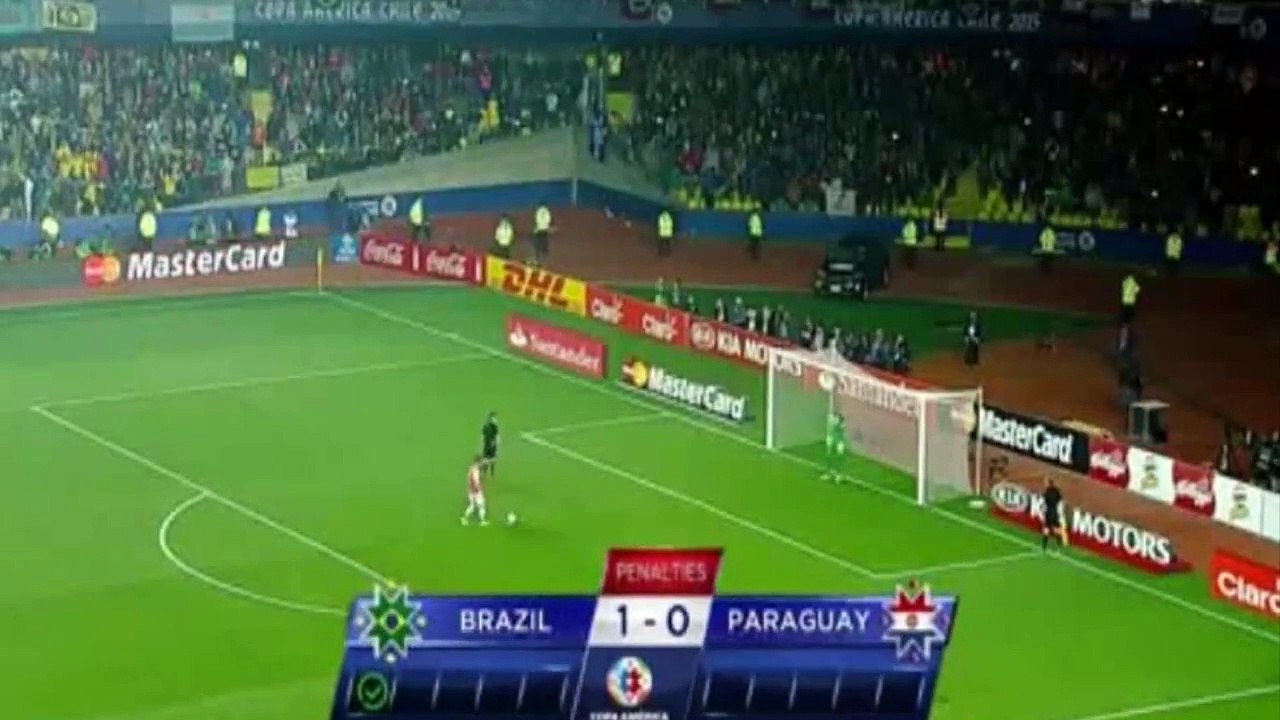 FULL Penalty Shootout  Brazil vs Paraguay 1-1  (3-4) 27/06/2015 Quarter Finals Copa América 2015
