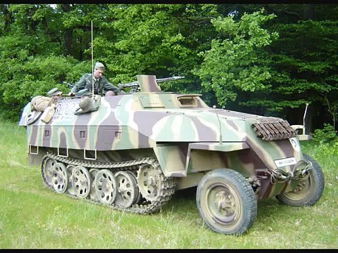 Sd.Kfz.251/D Doris German Half-track & Anti Tank PaK40 Gun Wespe WW2 Reenactment in Motion