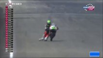 Motorcycle Rider finishes Race on his knees! Niklas Ajo