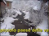 Nevica a San Pietro Monterosso Grana paese dei babaciu