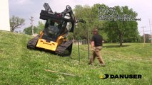 Danuser T3 Driver Driving Pipe and T-Posts with the Offset Quick Attach Plate & Tilt Bracket