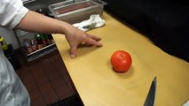Sharpest Knife in the World Slices Tomato Super Thin - How To Make Sushi Series