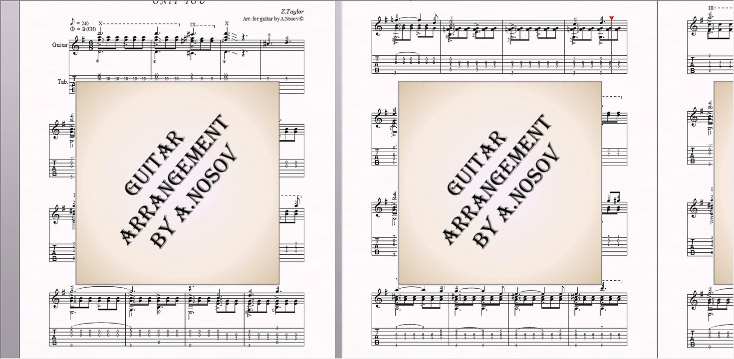 Only you (Z.Taylor) Sheet music for guitar