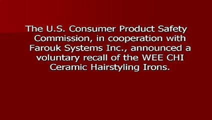 Chi Flat Iron Recall from Farouk