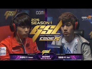 [2015 GSL S1]  정윤종 vs 조중혁 (PvT) 패자전 - 16강 C조 4경기 - 스타 2