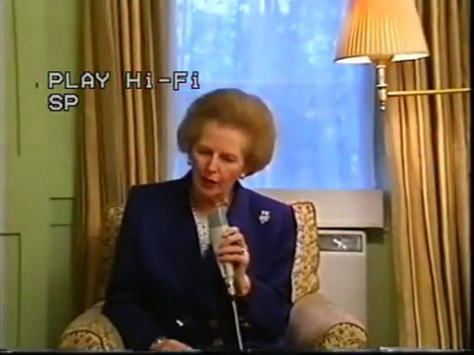 Margaret Thatcher TV Interview for HRT: urges international recognition of Croatia & Slovenia 1991
