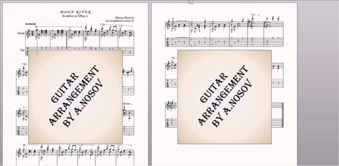 Moon River (H.Mancini) Sheet music for guitar