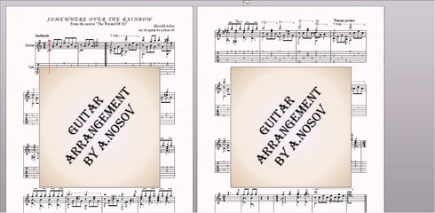 Somewhere over the Rainbow (H.Arlen) Sheet music for guitar