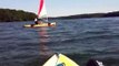 Hobie Outback kayak sailing at Triadelphia