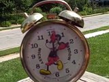 Vintage Mickey Mouse Bradley Alarm Clock Old Rare Collectible Disney