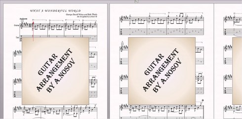 What a Wonderful World (G.D.Weiss-B.Thiele) Sheet music for guitar