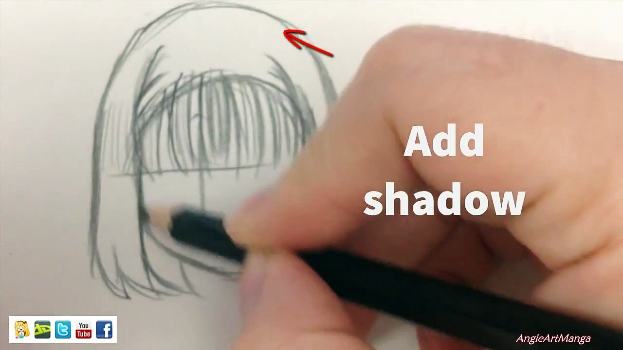 How to draw manga hair six different ways